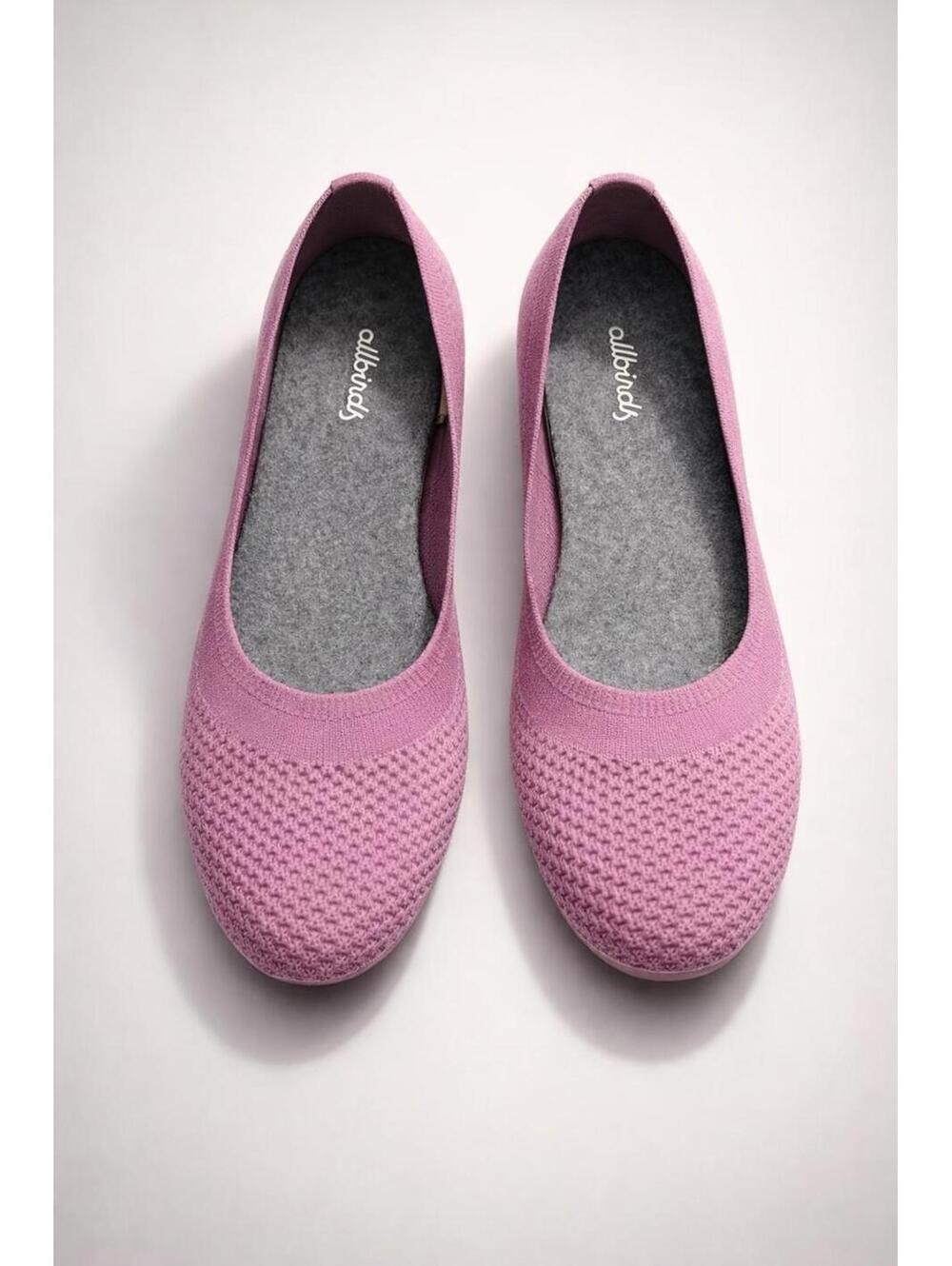Allbirds Tree Breezers Women's Pink Knit Flats Size 7